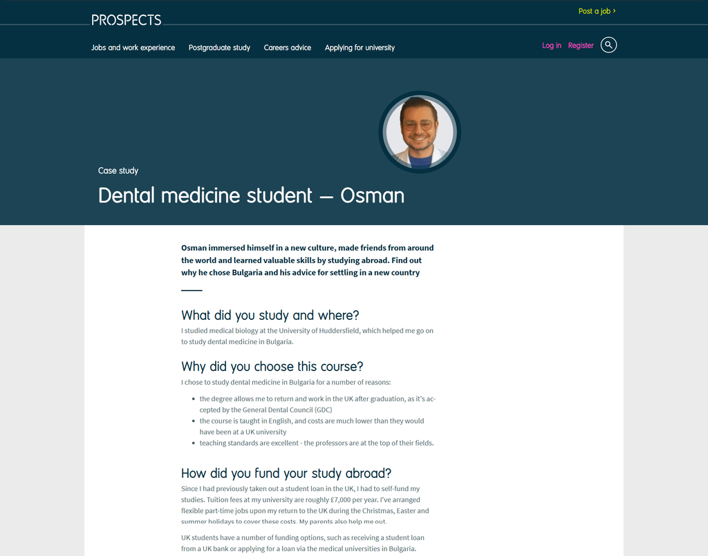 Prospects.ac.uk Featured us! 1 Prospects.ac .uk Article