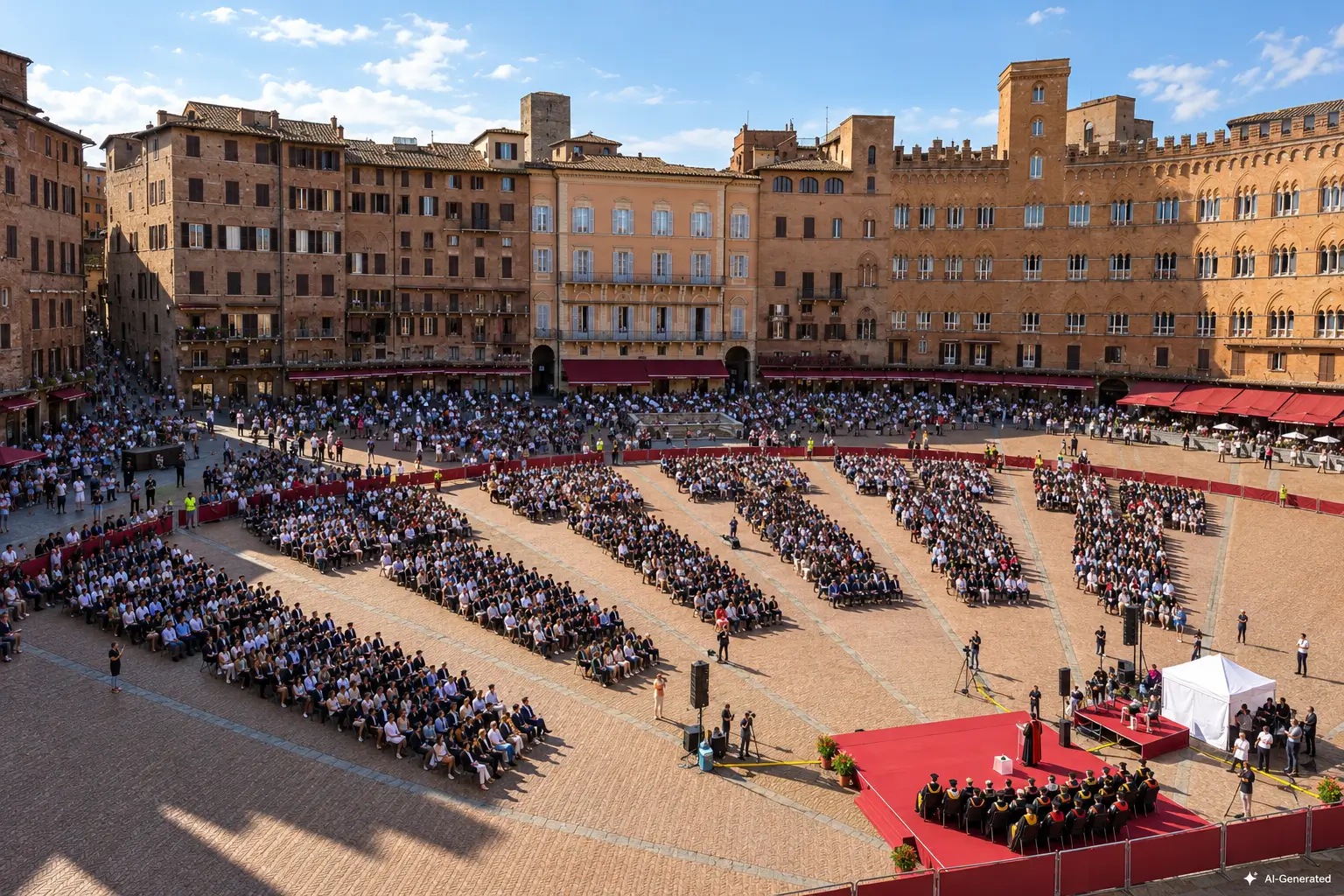 University of Siena 1 Graduation in Siena’s Piazza del Campo