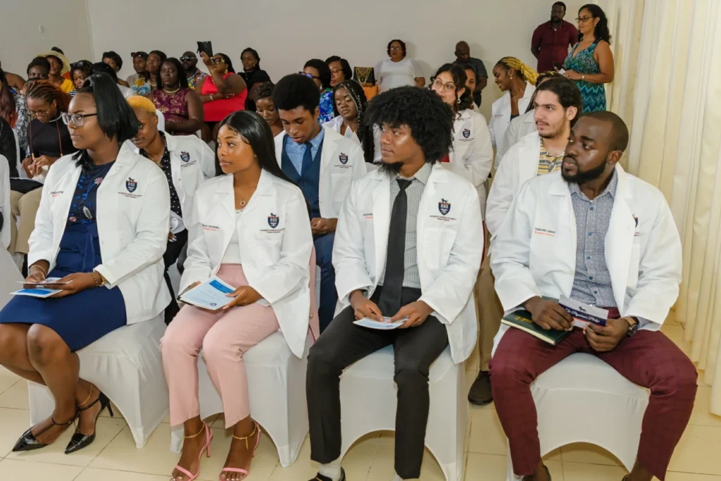Students attending a lecture at Richmond Gabriel University School of medicine
