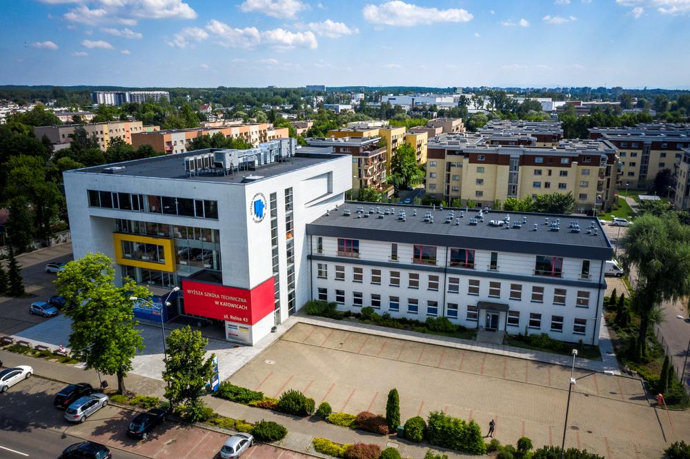 Academy of Silesia Building Top Side View