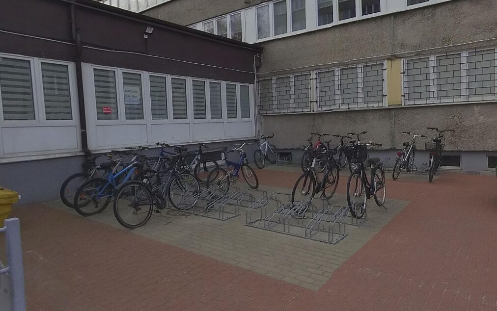 The Byalistok dorms have parking for bikes