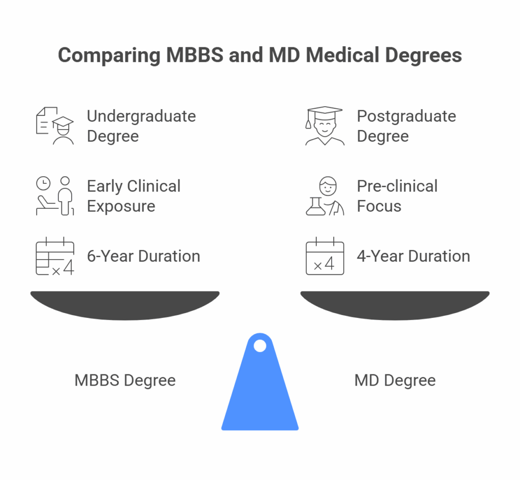 Comparing MBBS and MD Medical Degrees