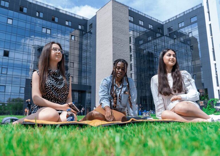 Vizja University in Warsaw Students in Campus