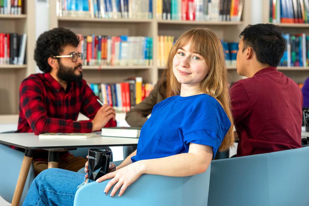 Vizja University in Warsaw Students in Library