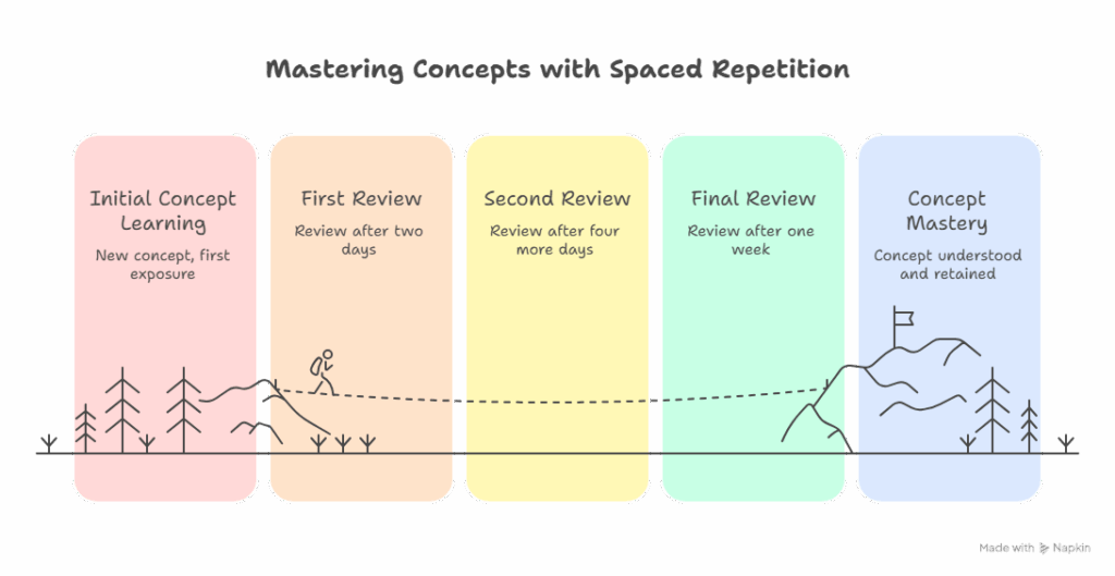 Mastering Concepts with Spaced Repetition