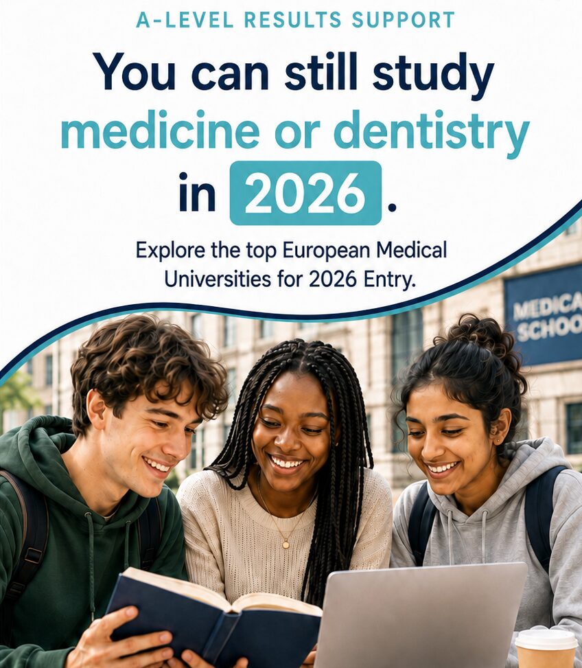 You can still study medicine or dentistry in 2026 — explore the top European medical universities.
